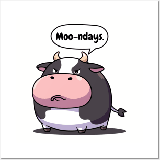 Moody Cow Hate Mondays Posters and Art